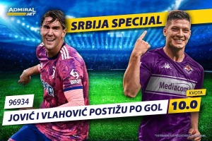 Srbija specijal - Vlahović i Jović daju golove, a vi dobijate opkladu na kvotu 10!